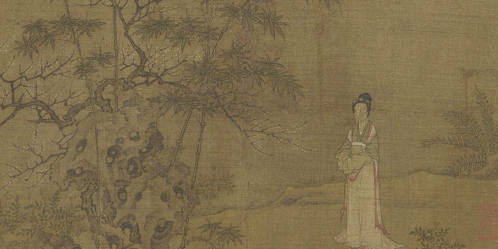 忆来何事最销魂，第一折枝花样画罗裙。