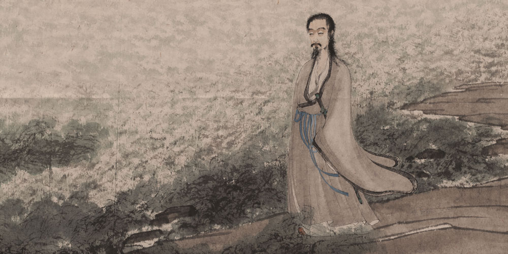 渔父莞尔而笑，鼓枻而去，歌曰：“沧浪之水清兮，可以濯吾缨；沧浪之水浊兮，可以濯吾足。”
