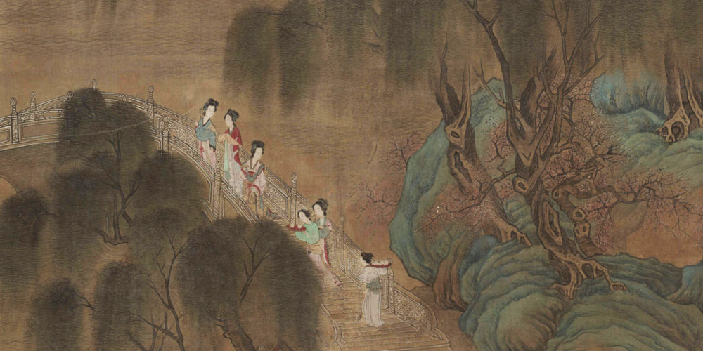 玉阶生白露，夜久侵罗袜。