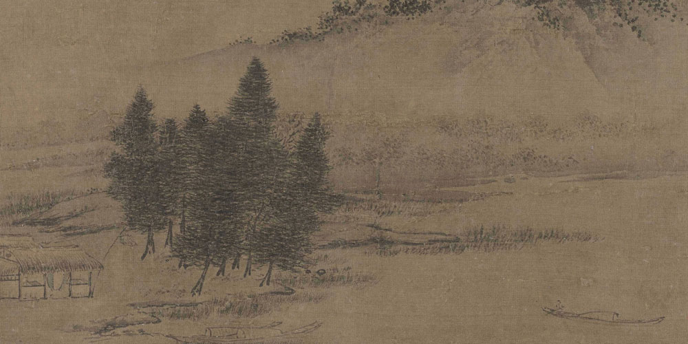斜阳外，寒鸦万点，流水绕孤村。