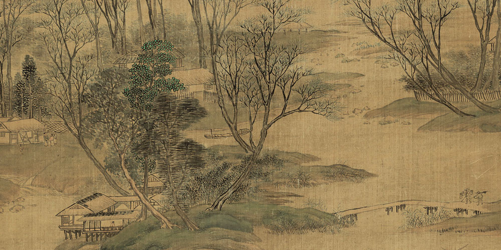 杏花村馆酒旗风。水溶溶，飏残红。