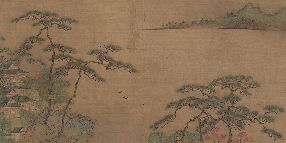 八月湖水平，涵虚混太清。