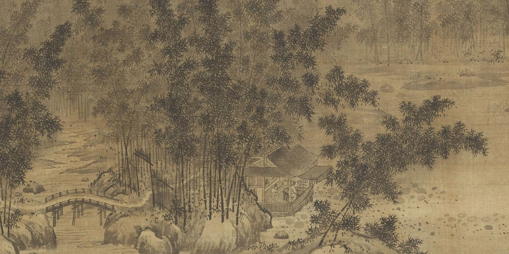 万里桥西一草堂，百花潭水即沧浪。