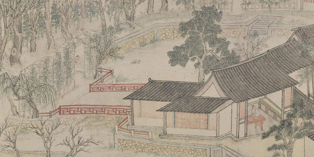 闲居少邻并，草径入荒园。