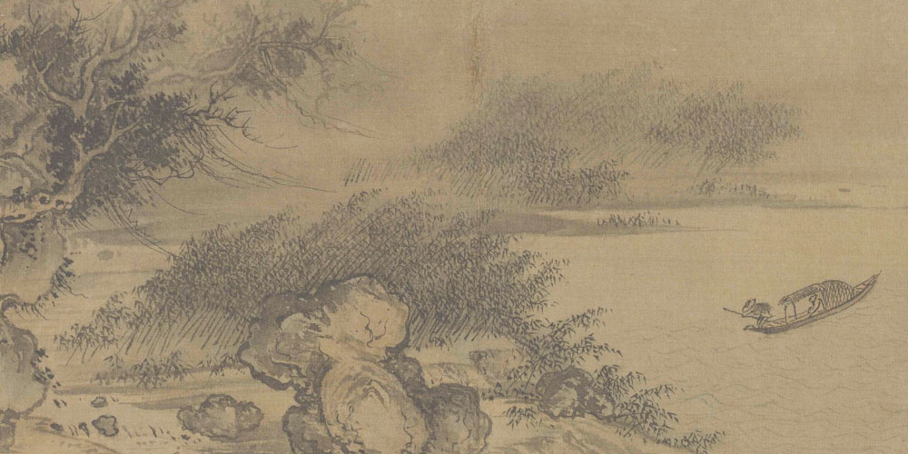 天际识归舟，云中辨江树。