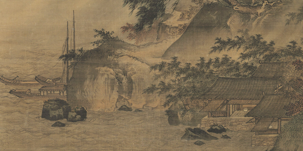 暮雨潇潇江上村，绿林豪客夜知闻。
