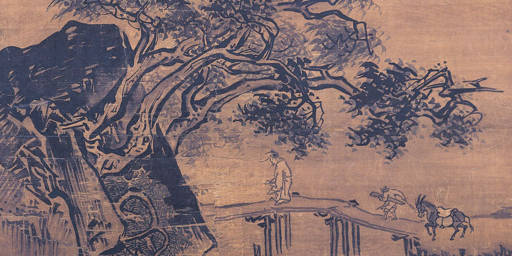 曾与美人桥上别，恨无消息到今朝。