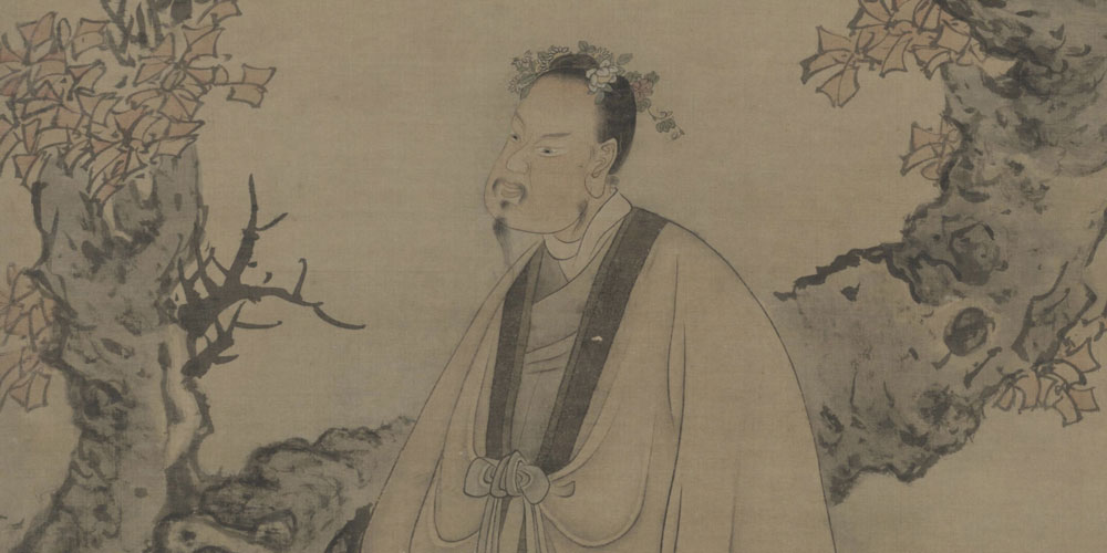 人老簪花不自羞，花应羞上老人头。