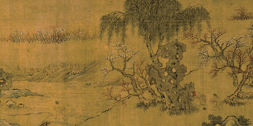 百亩庭中半是苔，桃花净尽菜花开。