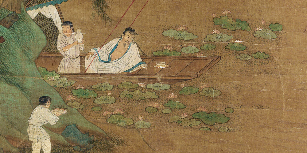 一霎好风生翠幕，几回疏雨滴圆荷。
