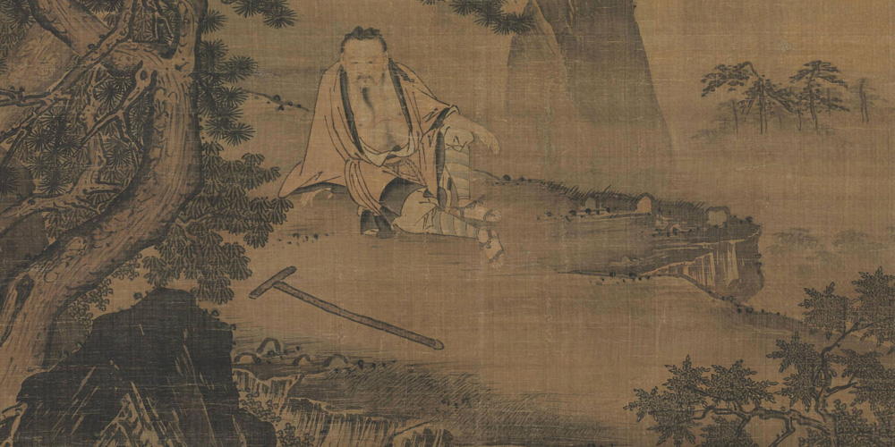 拨云寻古道，倚石听流泉。