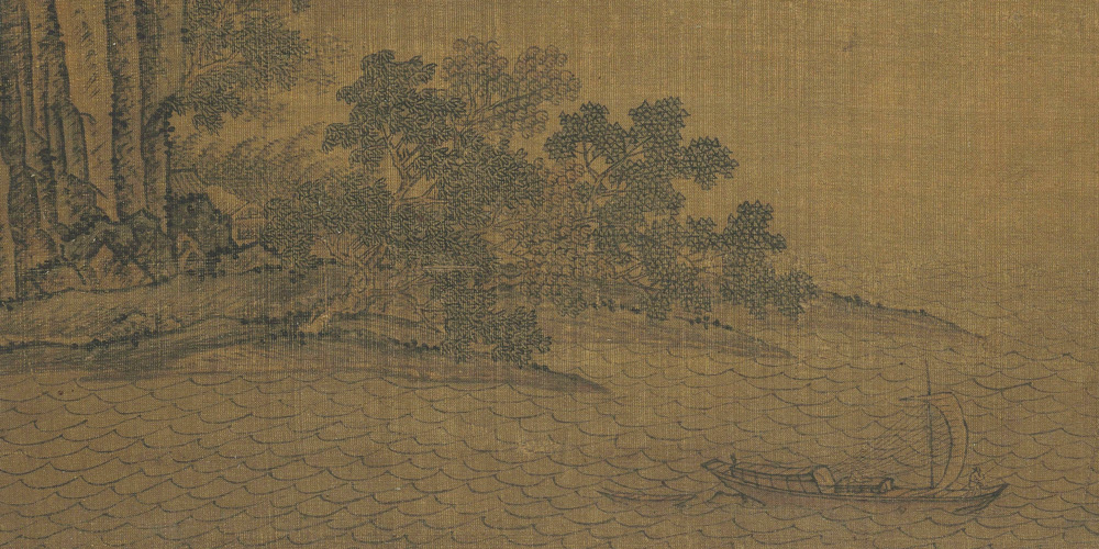 风翻白浪花千片，雁点青天字一行。