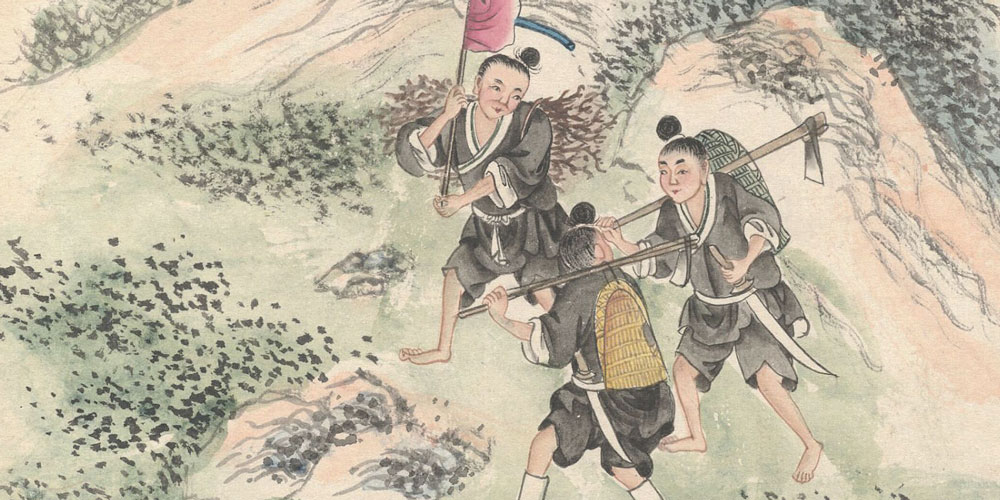 种豆南山下，草盛豆苗稀。