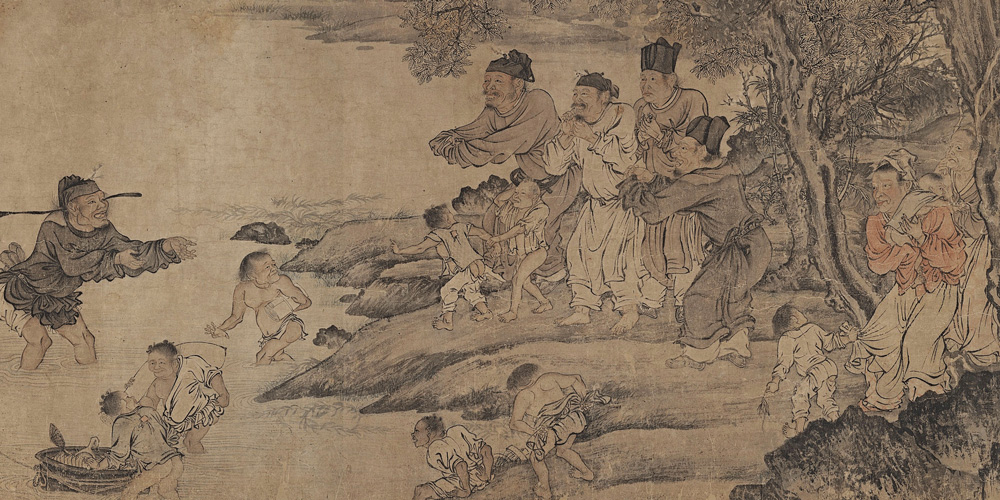 笑到几时方合口，坐来无日不开怀。