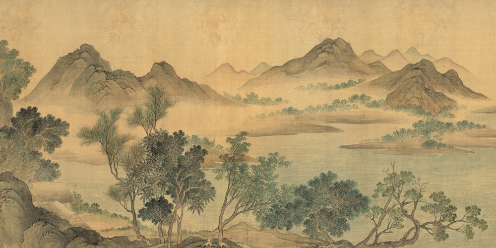 湖清霜镜晓，涛白雪山来。