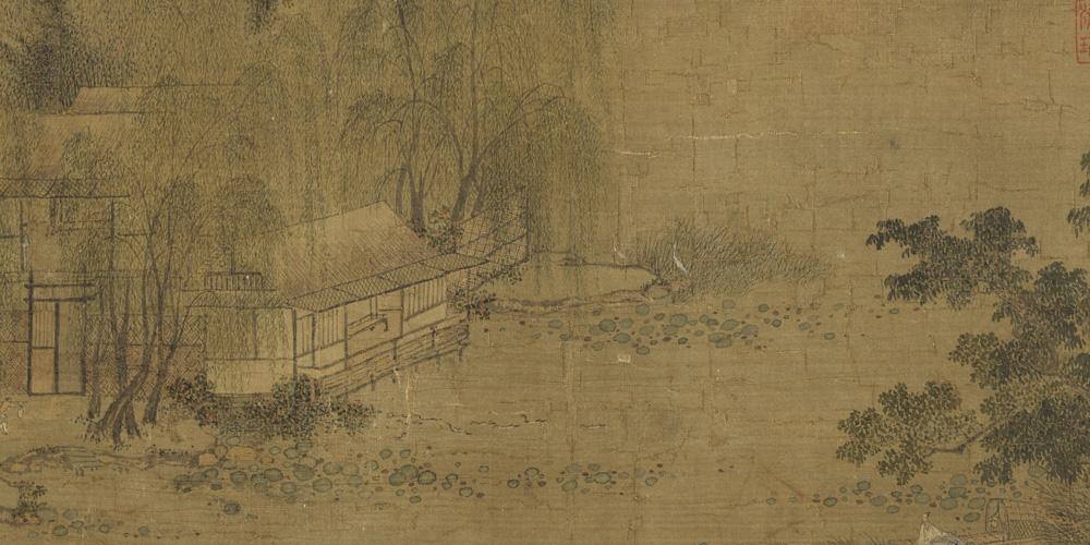 杨柳回塘，鸳鸯别浦。绿萍涨断莲舟路。
