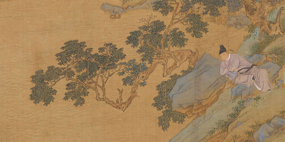 几回花下坐吹箫，银汉红墙入望遥。