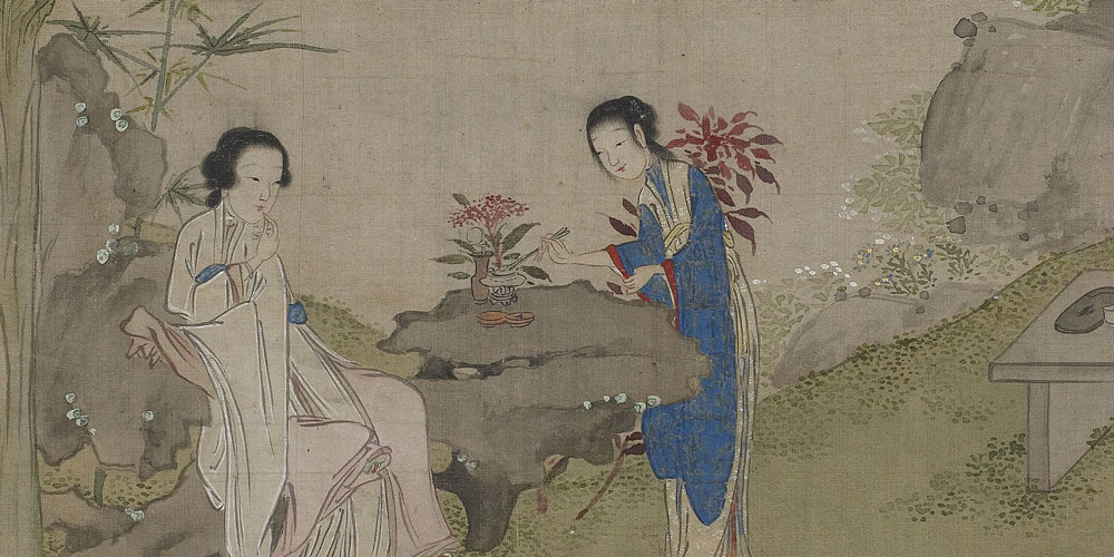 佳人相对泣，泪下罗衣湿。