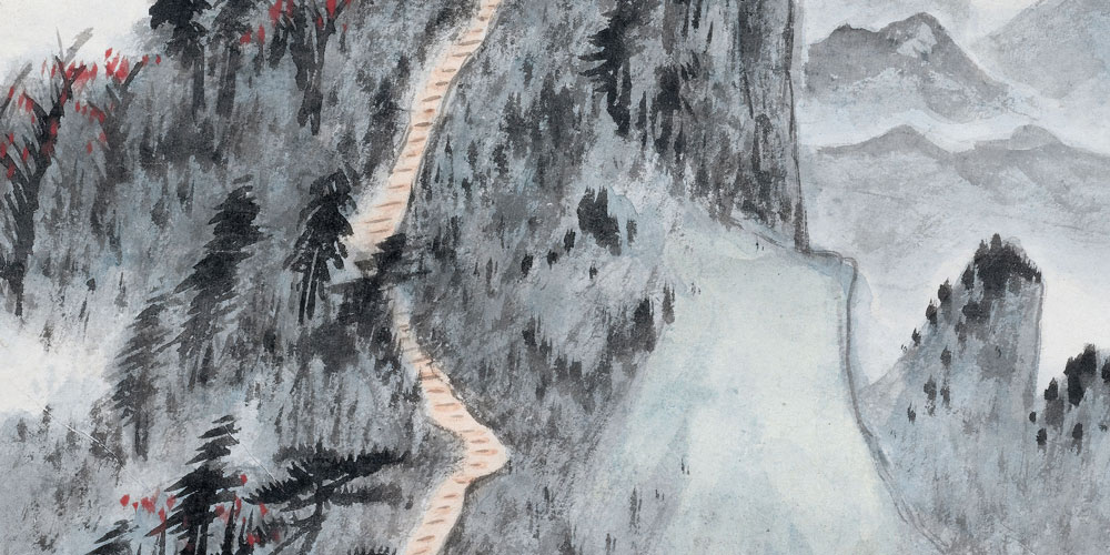 青山绿水，白草红叶黄花。