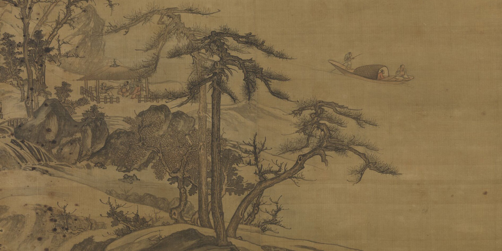 溪边照影行，天在清溪底。