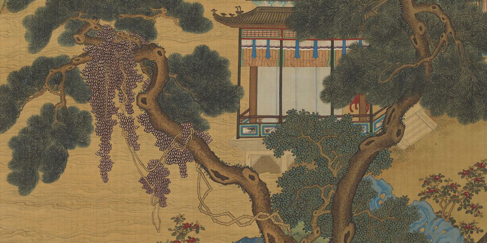 宝帘闲挂小银钩。