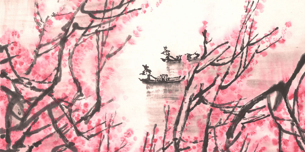 江南几度梅花发，人在天涯鬓已斑。