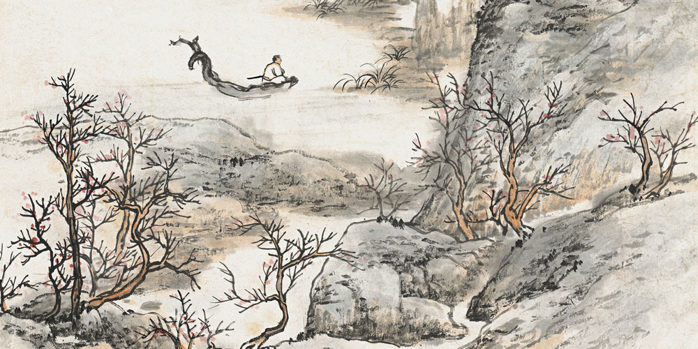 李白乘舟将欲行，忽闻岸上踏歌声。
