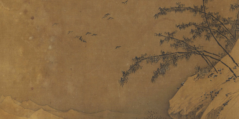 立尽黄昏泪几行，一片鸦啼月。