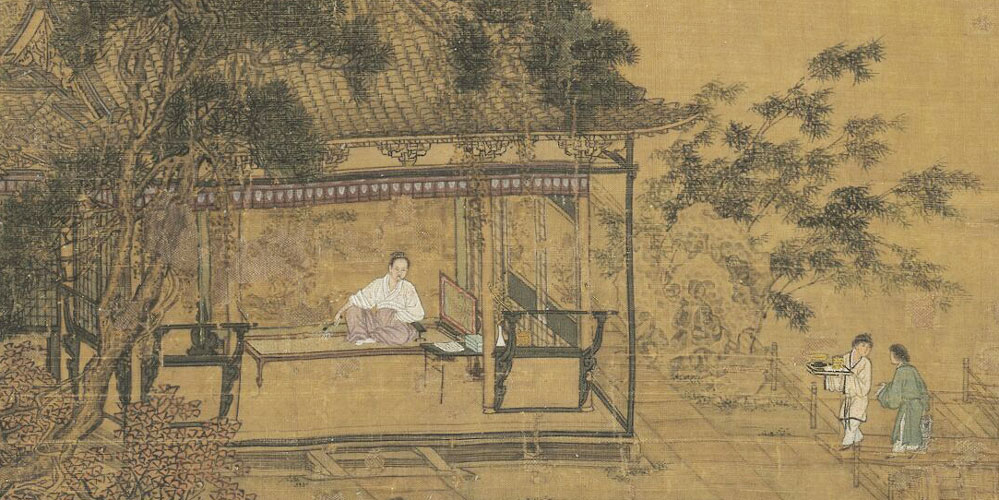 玉炉香，红蜡泪，偏照画堂秋思。