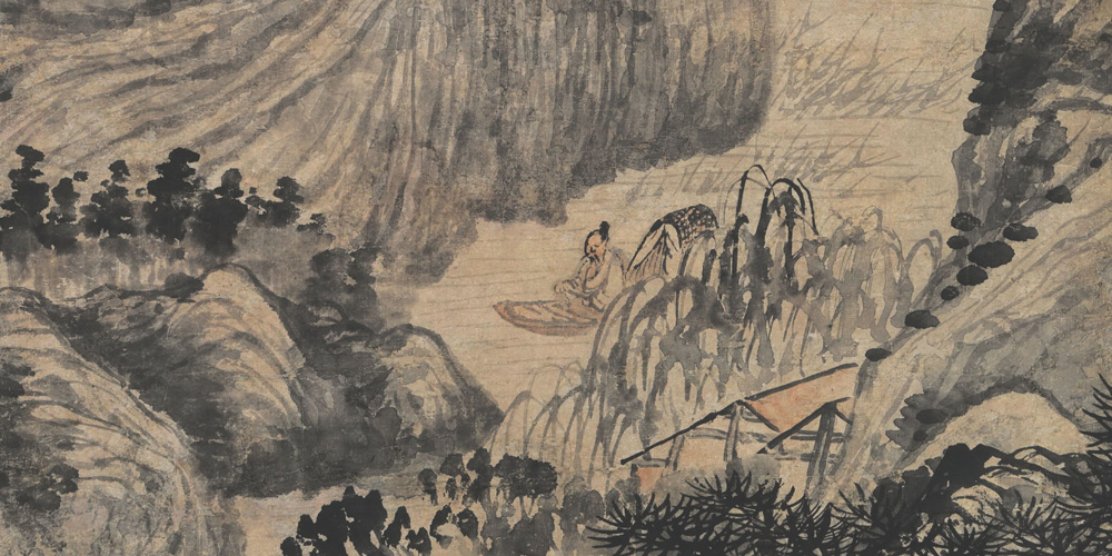 荒烟凉雨助人悲，泪染衣襟不自知。