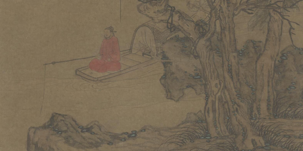 写取一枝清瘦竹，秋风江上作渔竿。