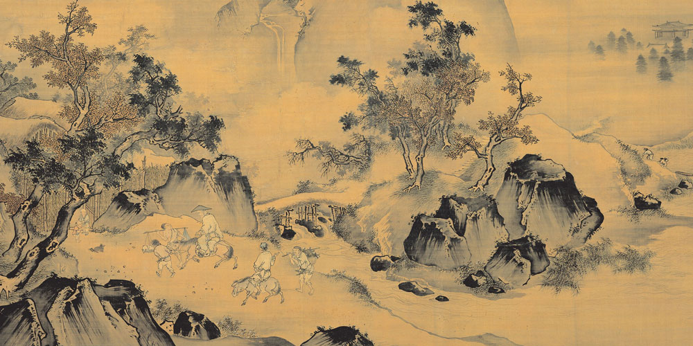 蓬头稚子学垂纶，侧坐莓苔草映身。