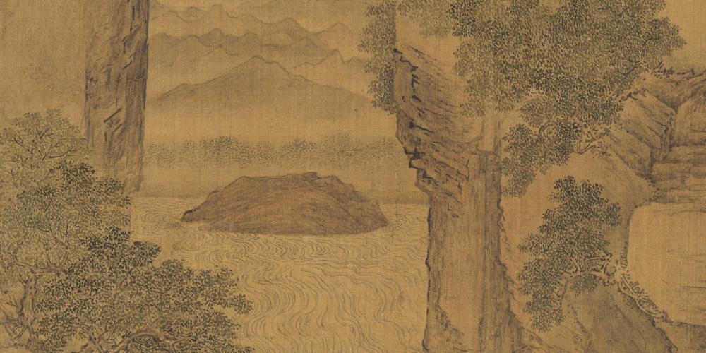 自三峡七百里中，两岸连山，略无阙处。重岩叠嶂，隐天蔽日，自非亭午夜分，不见曦月。