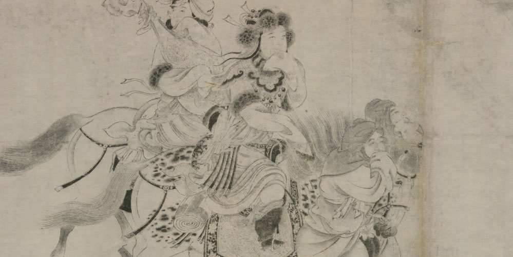 一去紫台连朔漠，独留青冢向黄昏。
