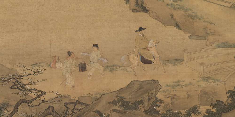 醉舞下山去，明月逐人归。