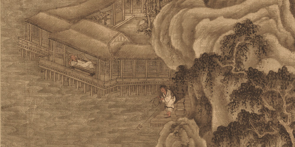 枕前泪共阶前雨，隔个窗儿滴到明。