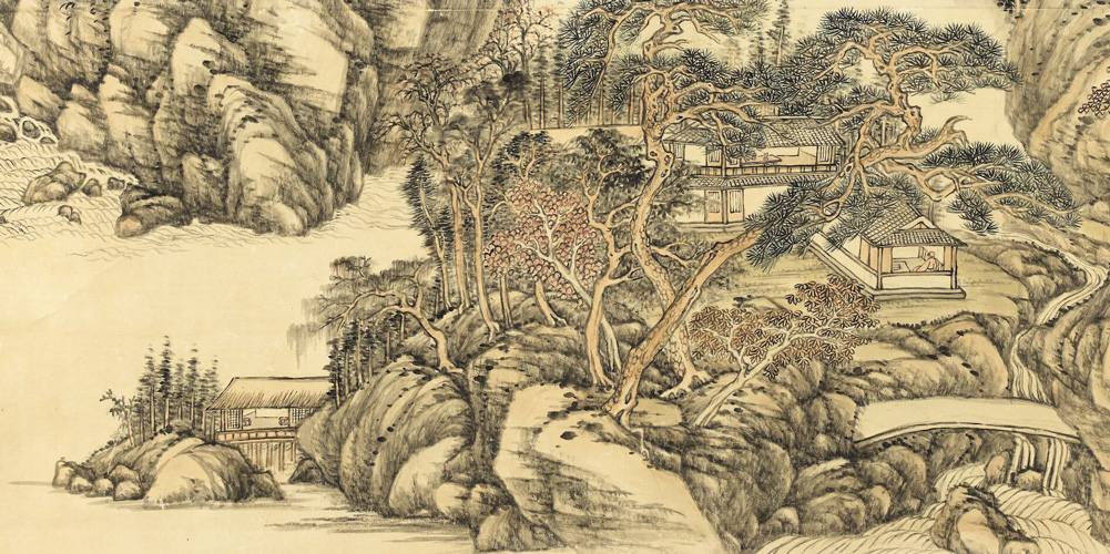 黄叶无风自落，秋云不雨长阴。