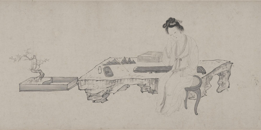美人如花隔云端。