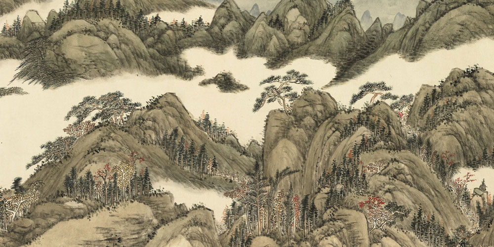 月下飞天镜，云生结海楼。