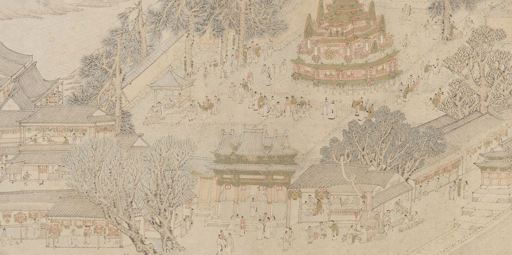 去年元夜时，花市灯如昼。