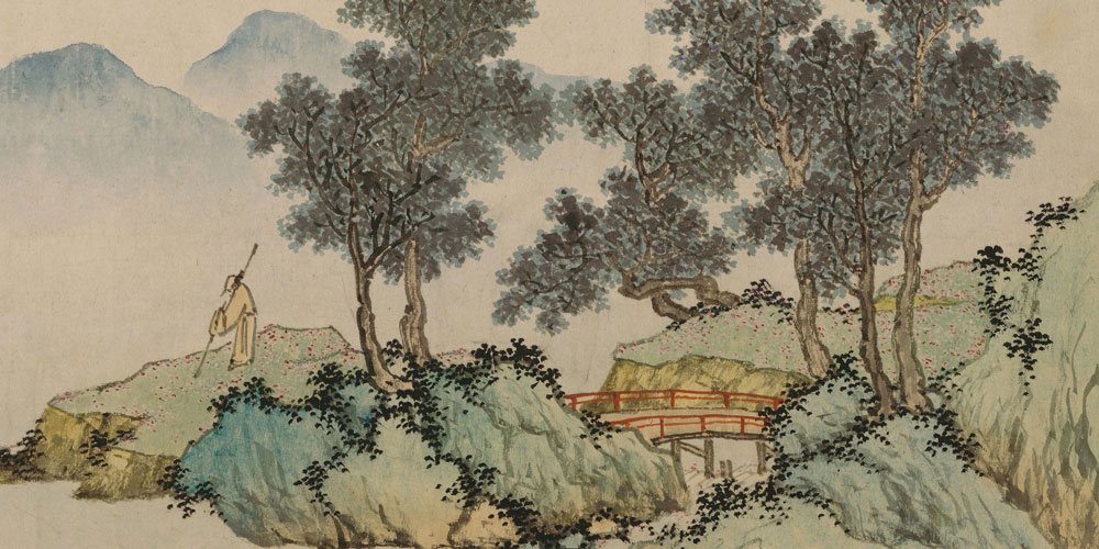 一笑出门去，千里落花风。