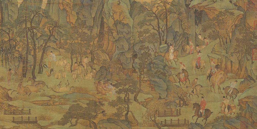白马金鞍从武皇，旌旗十万宿长杨。