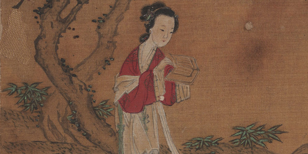 十八年来堕世间，吹花嚼蕊弄冰弦。