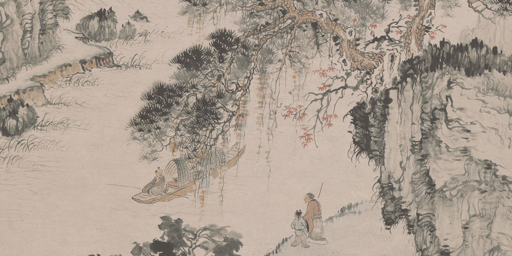 劳歌一曲解行舟，红叶青山水急流。