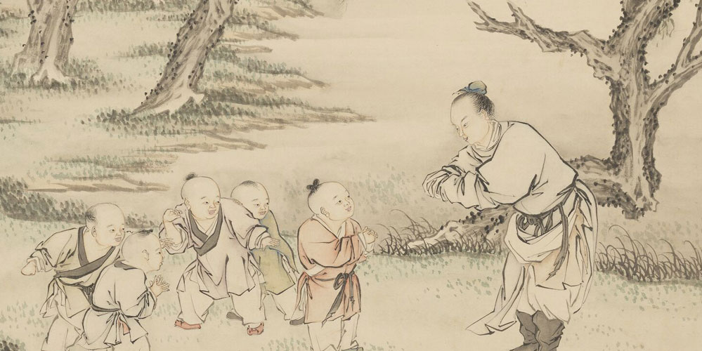 儿童相见不相识，笑问客从何处来。