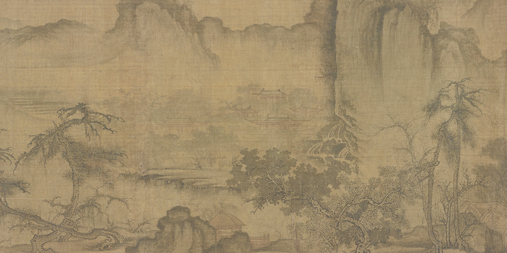 水墨画疏窗，孤影淡潇湘。