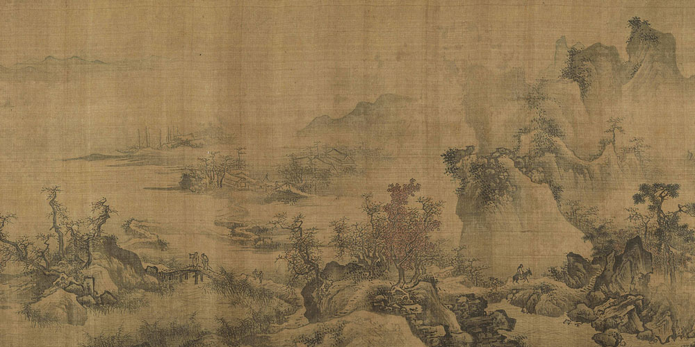 千里水天一色，看孤鸿明灭。