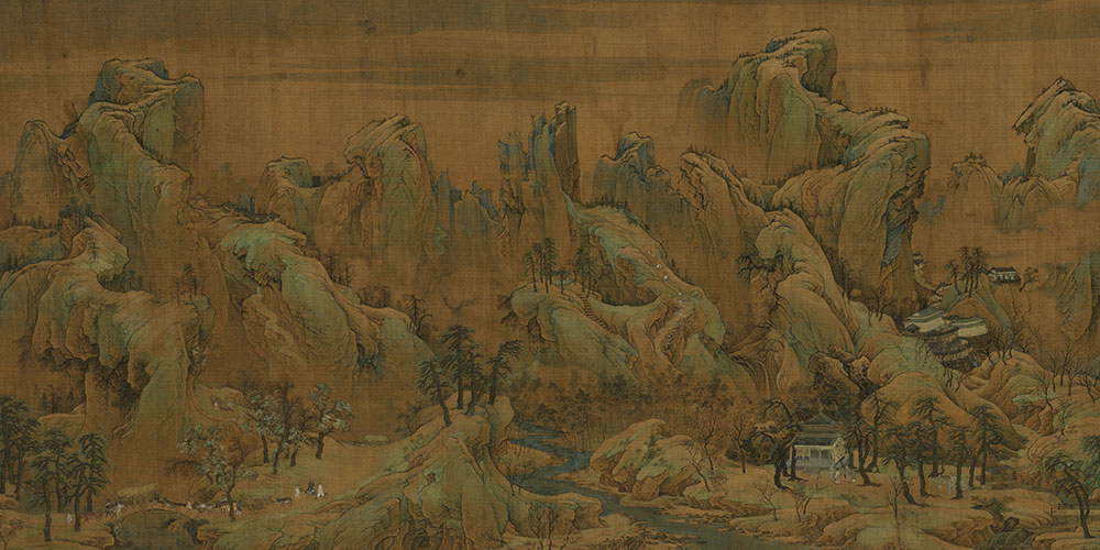 画图恰似归家梦，千里河山寸许长。