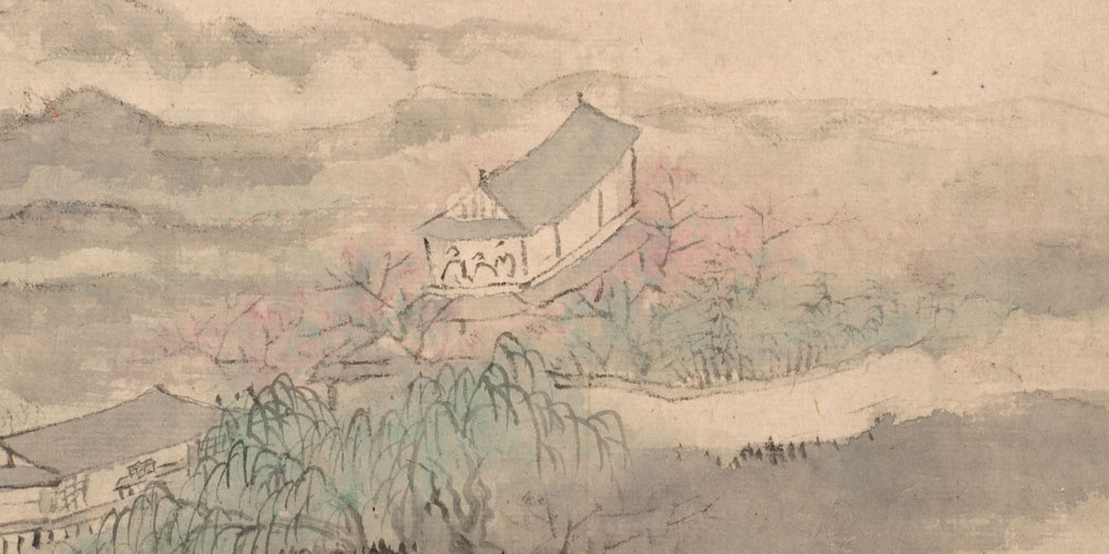 沾衣欲湿杏花雨，吹面不寒杨柳风。