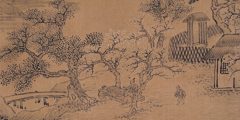 枯藤老树昏鸦，小桥流水人家，古道西风瘦马。